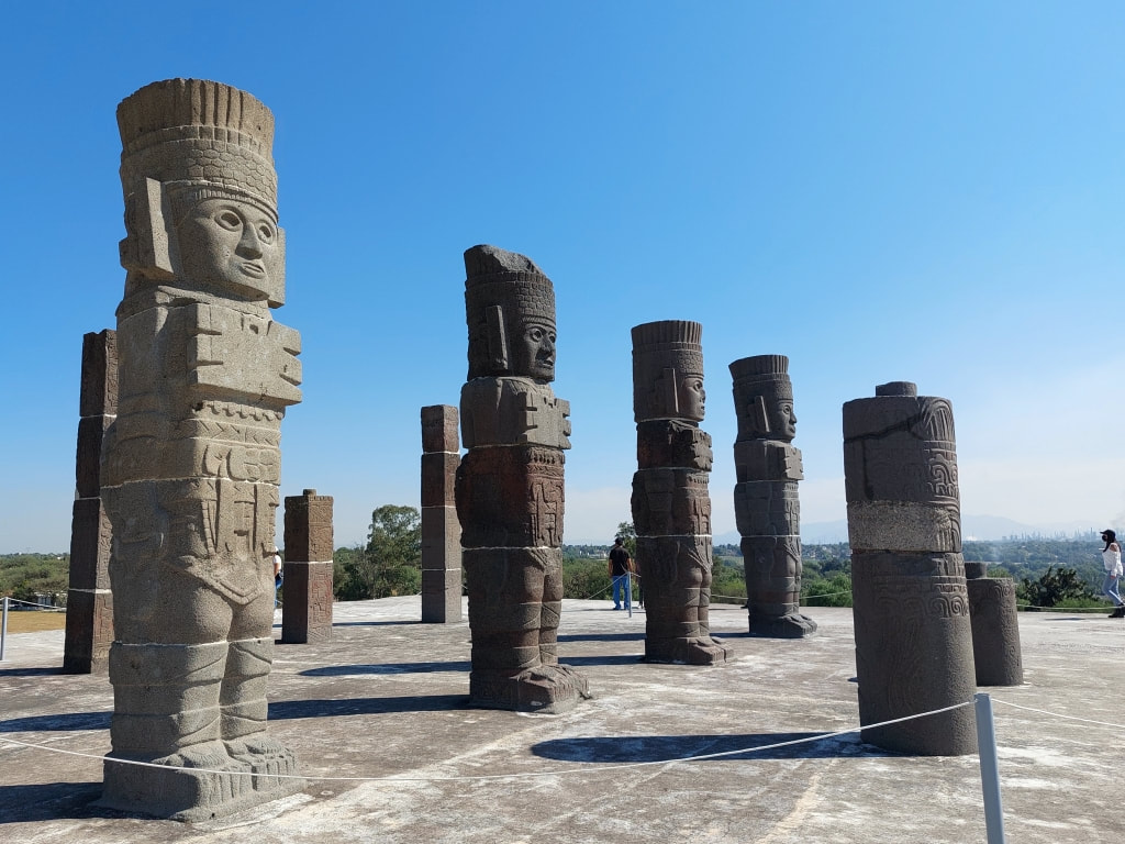 Visiting the Zona Arqueológica de Tula, Mexico