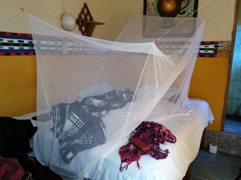 using my Lifesystems Box Mosquito Net in Guatemala