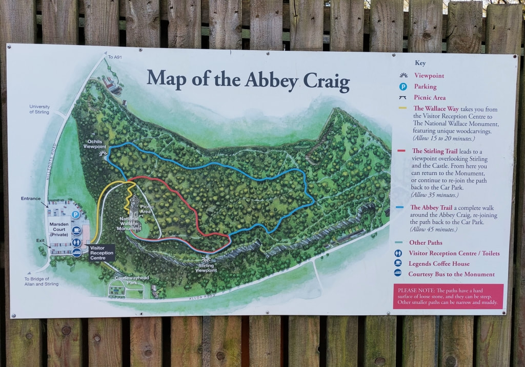 Map of Abbey Craig