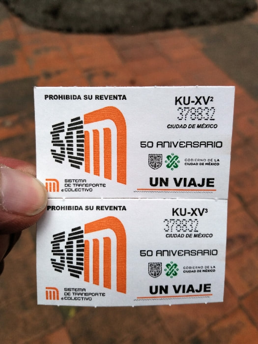 Mexico metro ticket