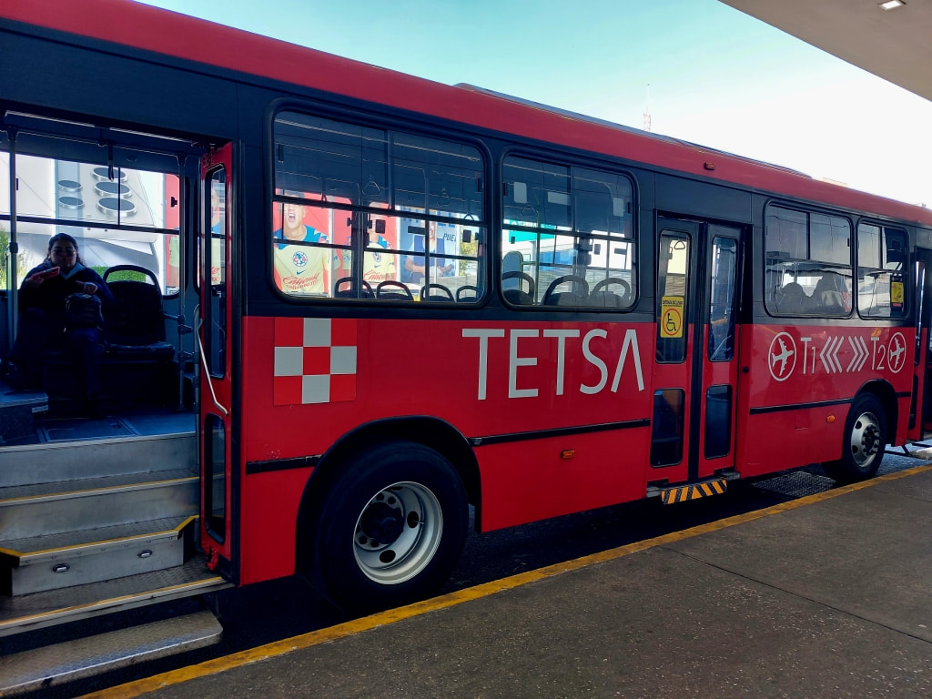 TETSA bus at mexico city airport