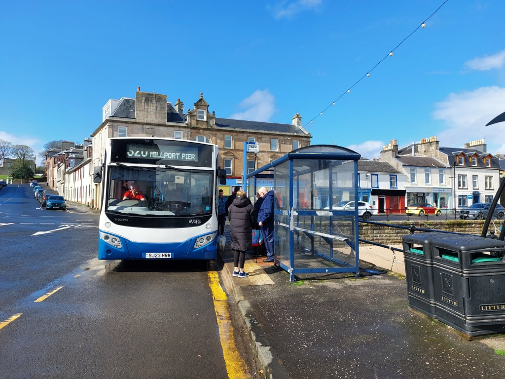 320 bus from Millport to Cumbrae slip