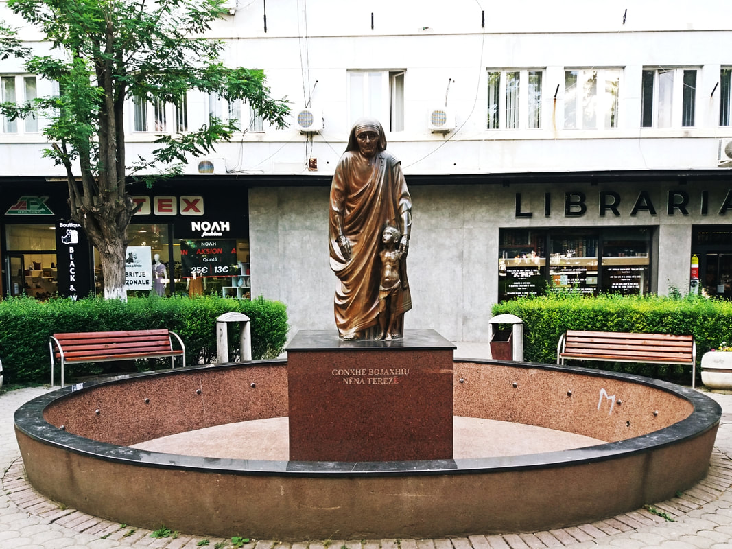 Mother Teresa statue in Prishtina