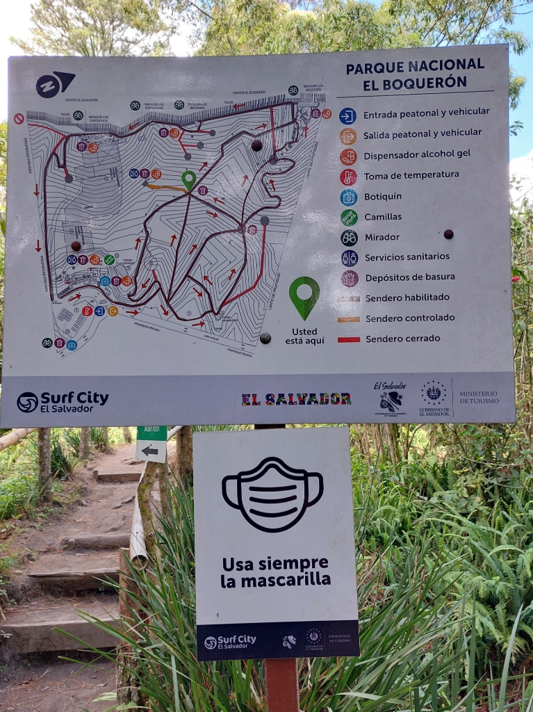 Parque nacional El Boquerón  trail map