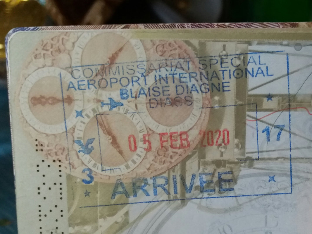 Senegal arrival stamp