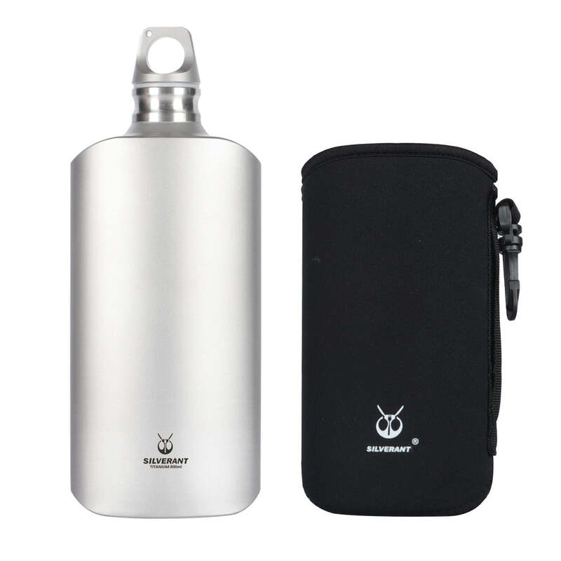 SilverAnt Ultralight Titanium Slim 800ml Water Bottle