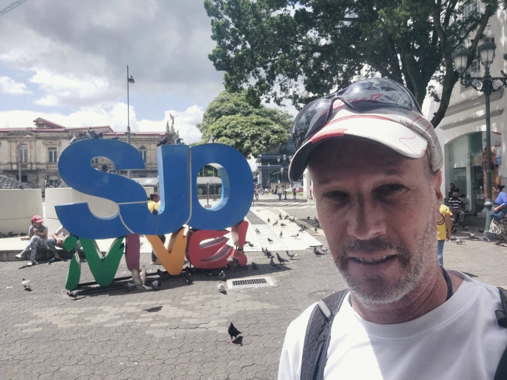 SJO VIVE sign in San Jose Costa Rica
