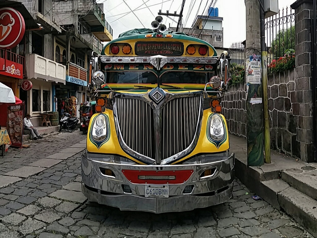 Chicken bus San Pedro Guatemala