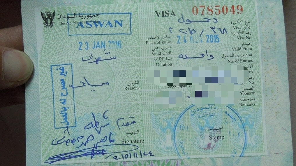 Sudanese visa
