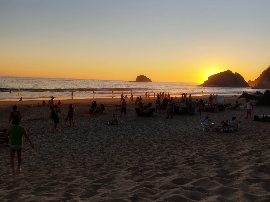 Sunsets in Playa Zipolite Mexico