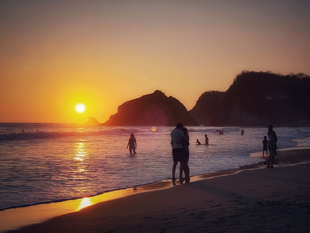 Sunsets in Playa Zipolite Mexico
