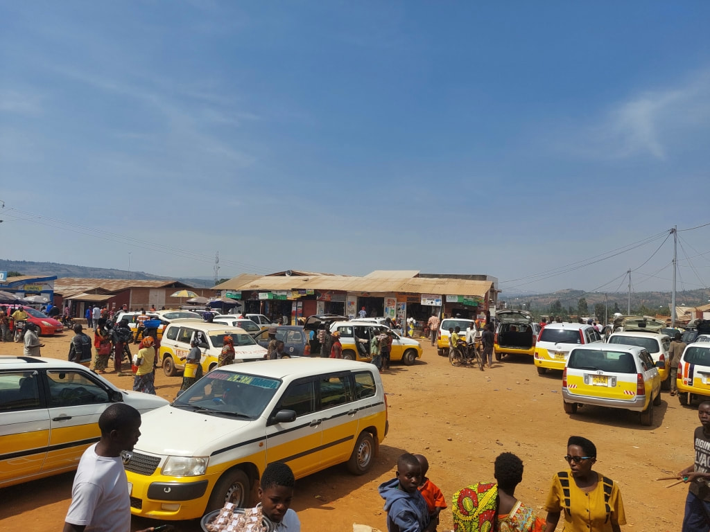 Shared Taxi park in Makamba