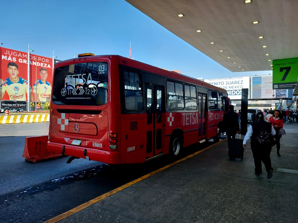 TETSA T1 to T2 cdmx airport bus