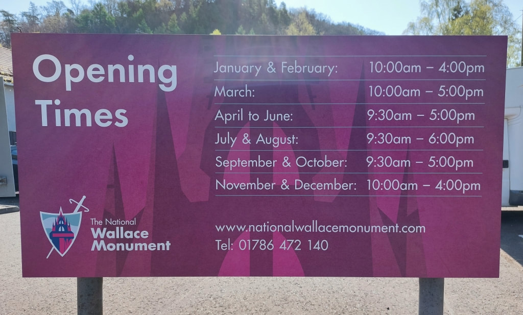 The National Wallace Monument opening times