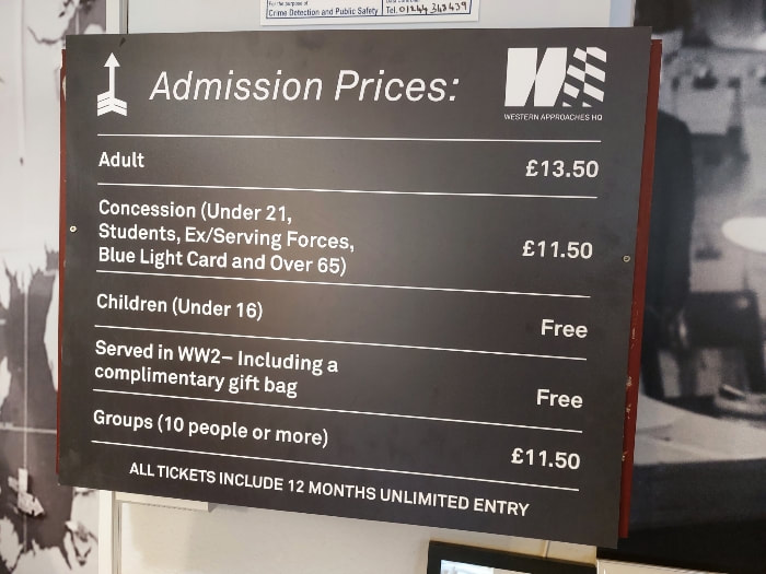 Western Approaches ticket prices