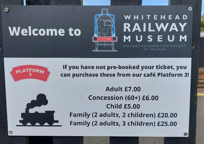 Whitehead railway museum in Northern Ireland admission fees