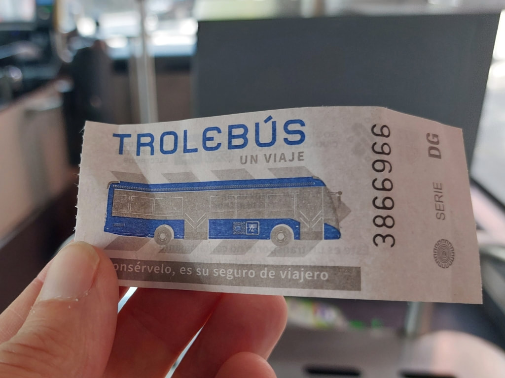 trolleybus ticket in cdmx