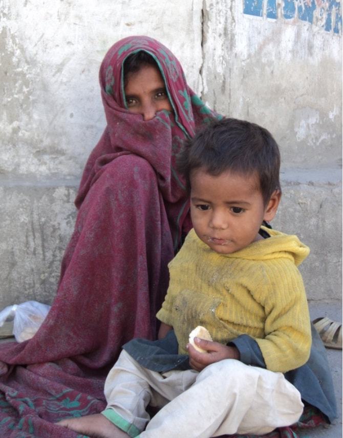 Woman and Child Gilgit Pakistan