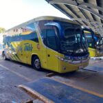 How to get from Santo Domingo to Samana by bus - Dominican Republic Caribe Tours bus at the bus station in Santo Domingo