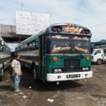 Chicken bus at the station in Santa Ana, El Salvador