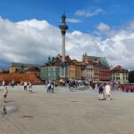 Backpacking Warsaw's Old Town, the Stare Miasto (Poland) Plac Zamkowy and Sigismund's Column in the Stare Miasto, Warsaw