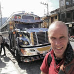 How to get from Panajachel to Antigua by Chicken Bus chicken bus in Panajachel, Guatemala