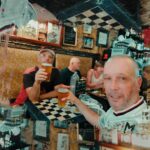 My last Beer at The Pub in Valletta, Malta drinking beers with a buddy in Malta