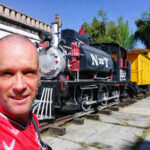 Museo de los Ferrocarrileros - Mexico City Nomadic Backpacker at the Museo de los Ferrocarrileros with loco 507