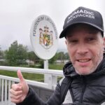 Border Crossing: Switzerland to Liechtenstein Nomadic Backpacker crossing the Switzerland-Liechtenstein border