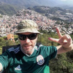 Nomadic Backpacker overlooking taxco in Guerrero State, Mexico