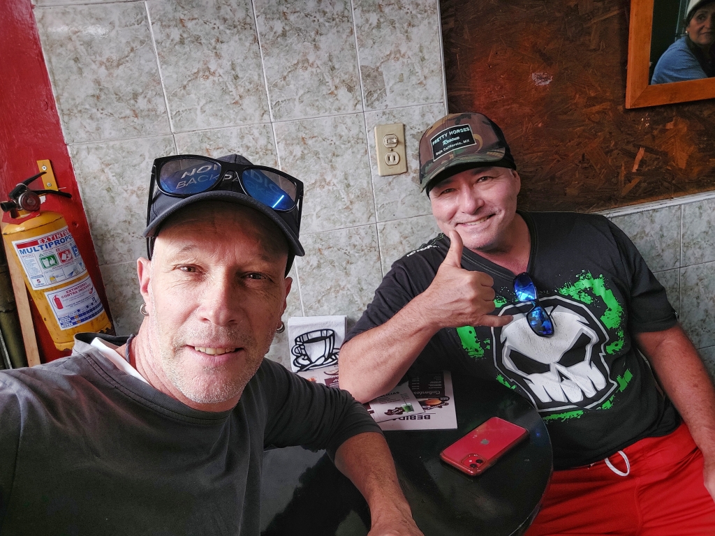 With my buddy at the Gato Cafe in Bogota